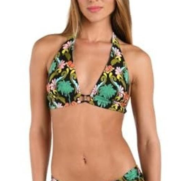Sunshine 79 Women's Over the Shoulder Thick Strap Swim Top Multi//Palm Size 6 - Picture 1 of 12